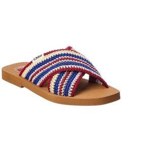 Chloe Woody Multicolor Crochet Sandal